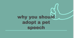 why you should adopt a pet speech
